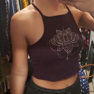 Lotus flower crop top